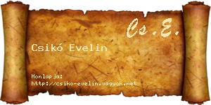 Csikó Evelin névjegykártya